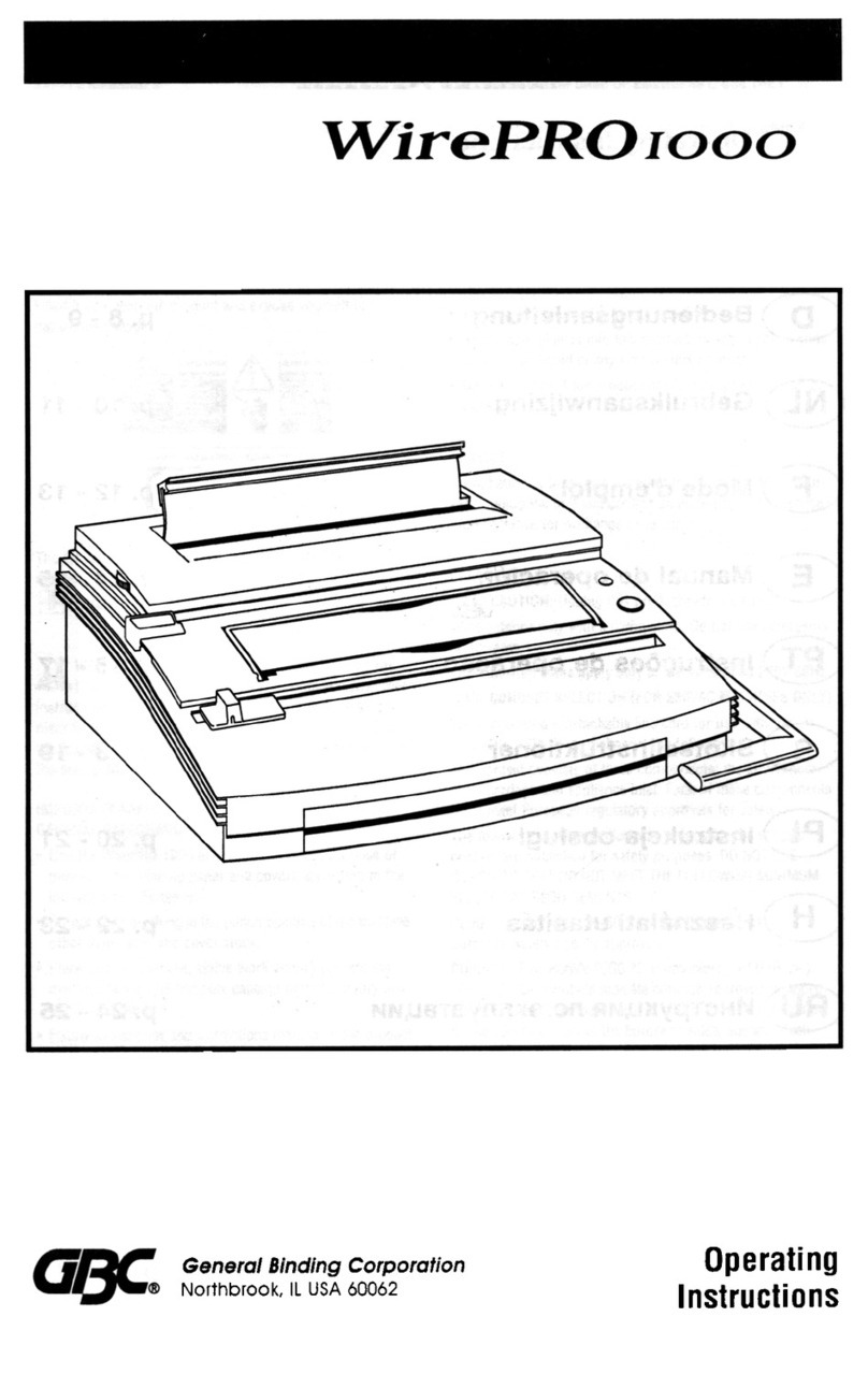 GBC WIREPRO 1000 operating instructions