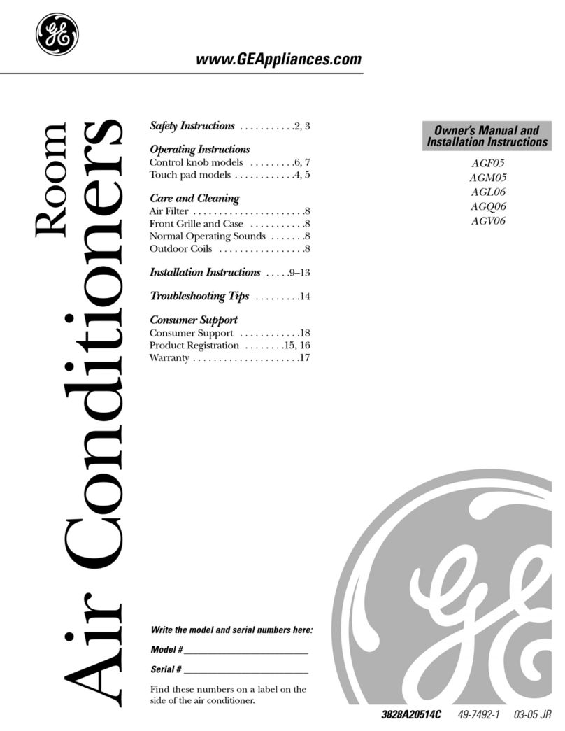 GE AGF05 Operating instructions