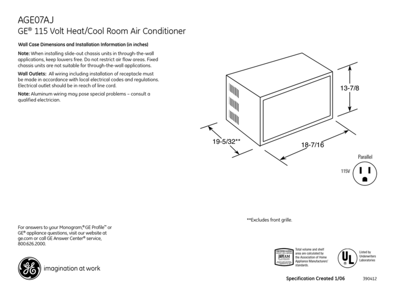 GE AGE07AJ User instructions