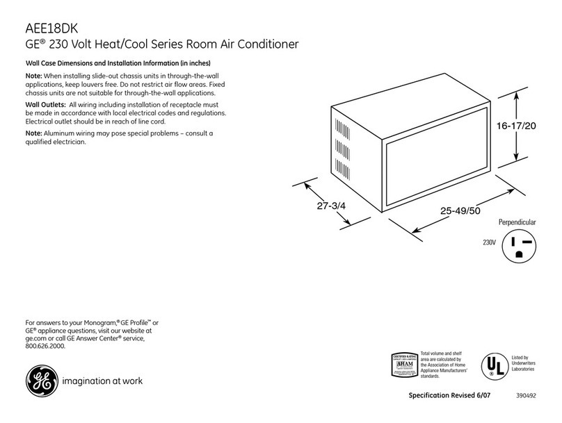 GE AEE18DK User instructions GE AEE18DK User instructions