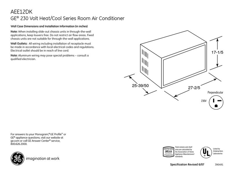 GE AEE12DK User instructions