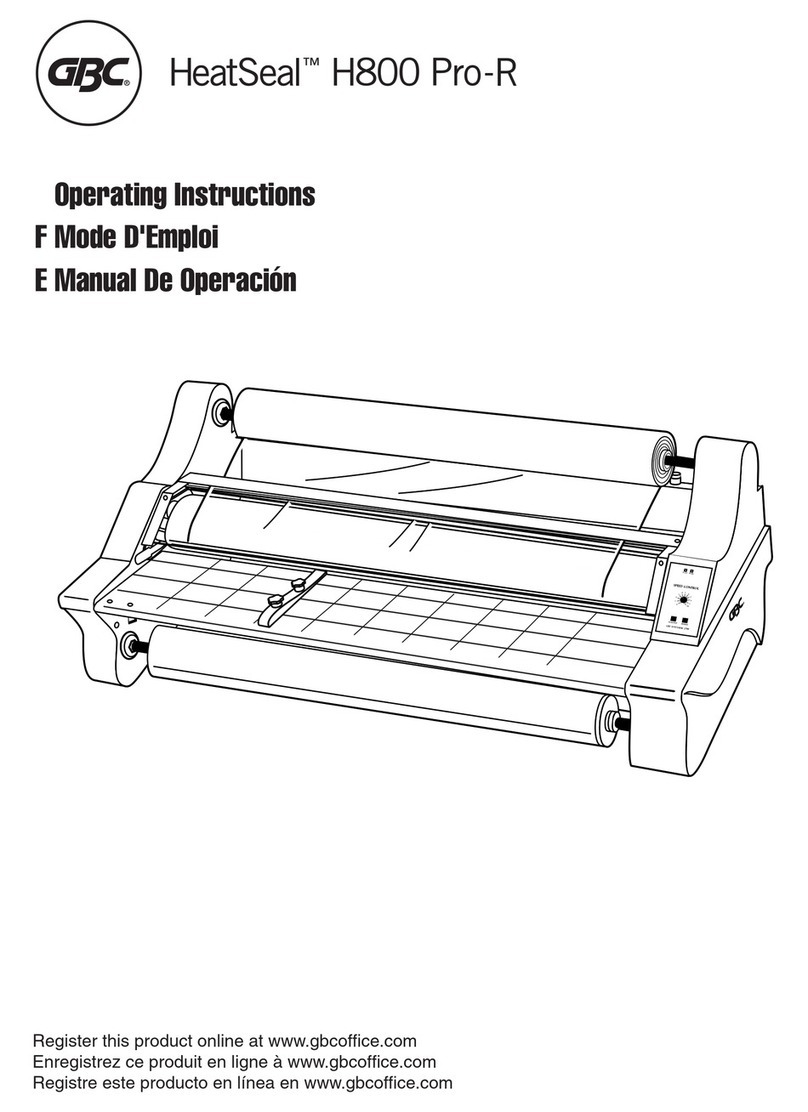 GBC HEATSEAL H800 PRO-R User manual