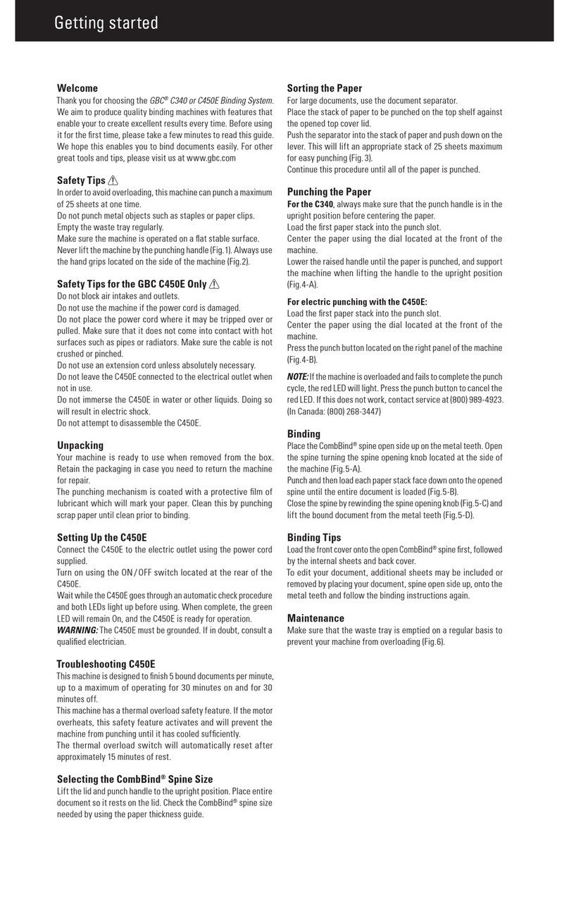 GBC Pronto C340 user guide