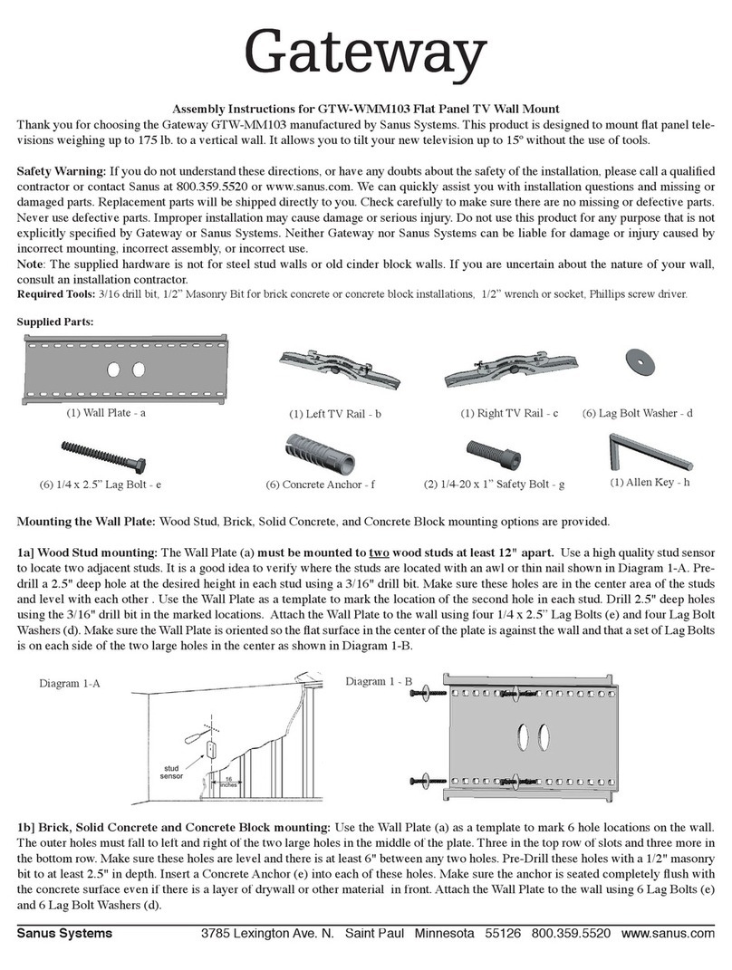 Gateway GTW-WMM103 Assembling instructions