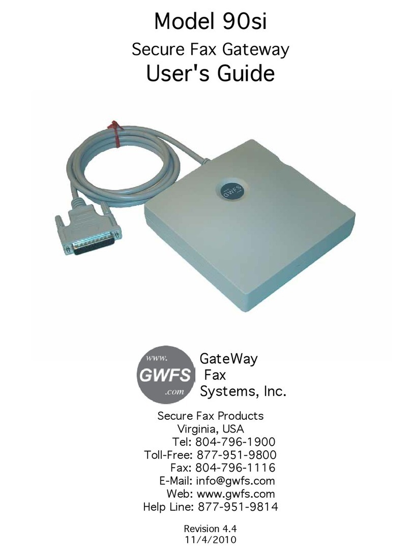 GateWay Fax Systems Easy-Fax 90si user guide