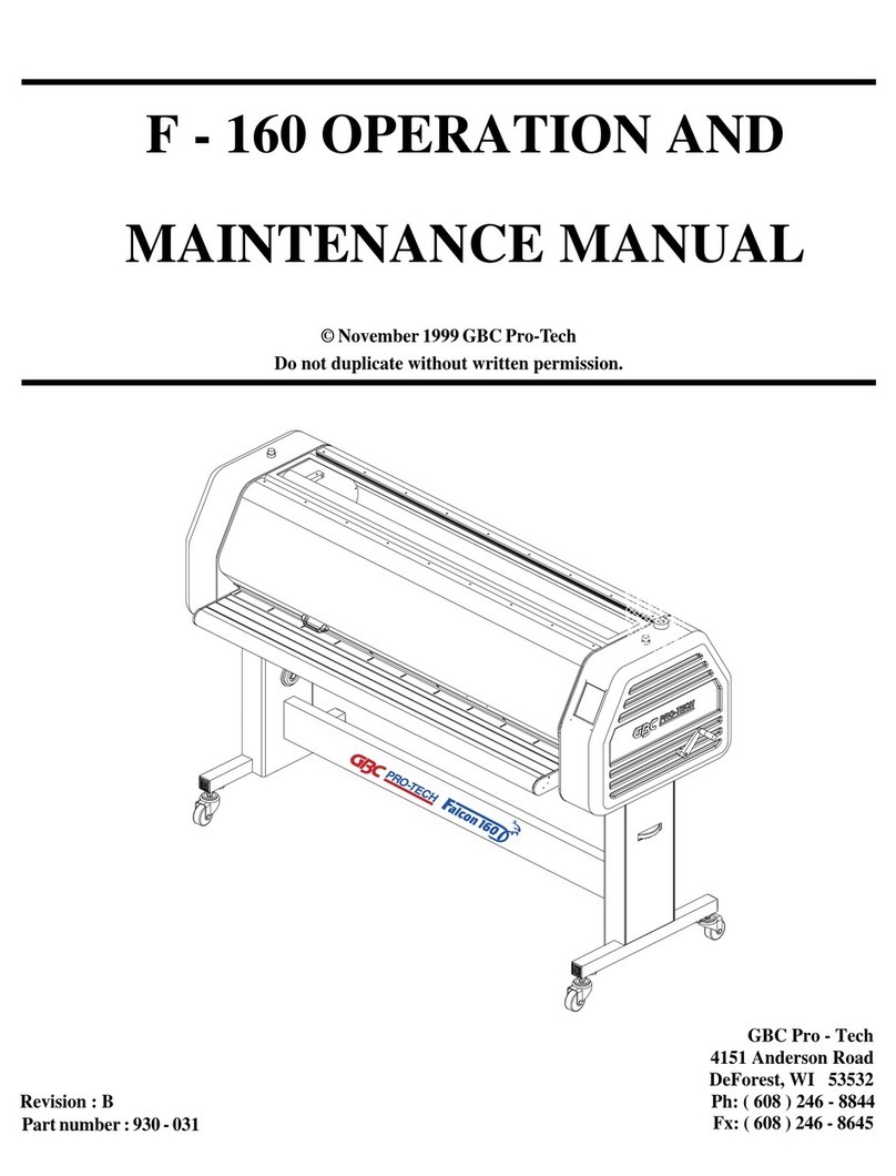 GBC F - 160 User manual GBC F - 160 User manual