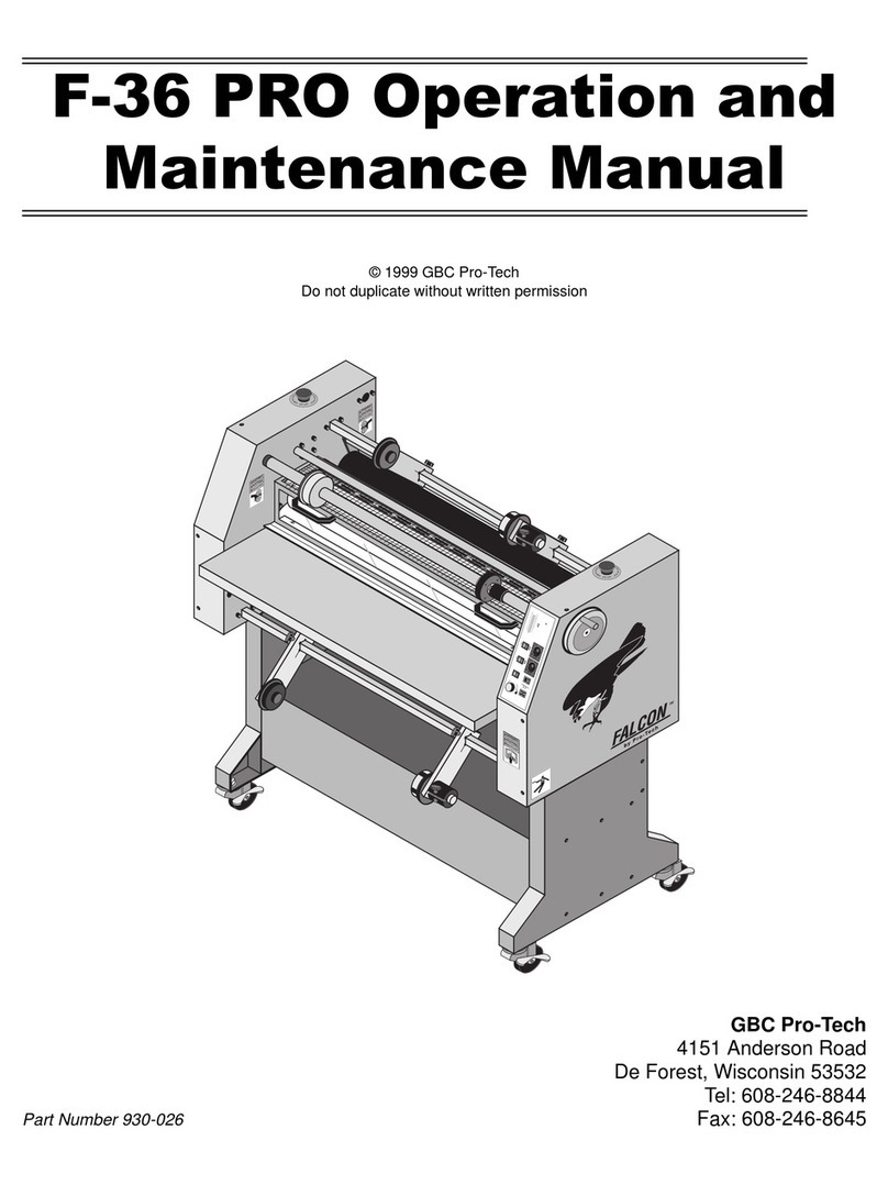 GBC F-36 Operating instructions