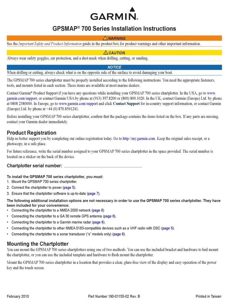 Garmin GPSMAP 190-01155-02 installation instructions