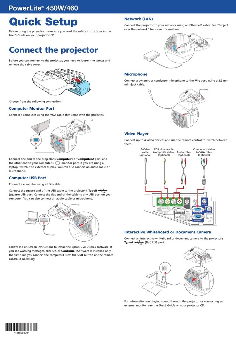 Epson PowerLite 450W User manual
