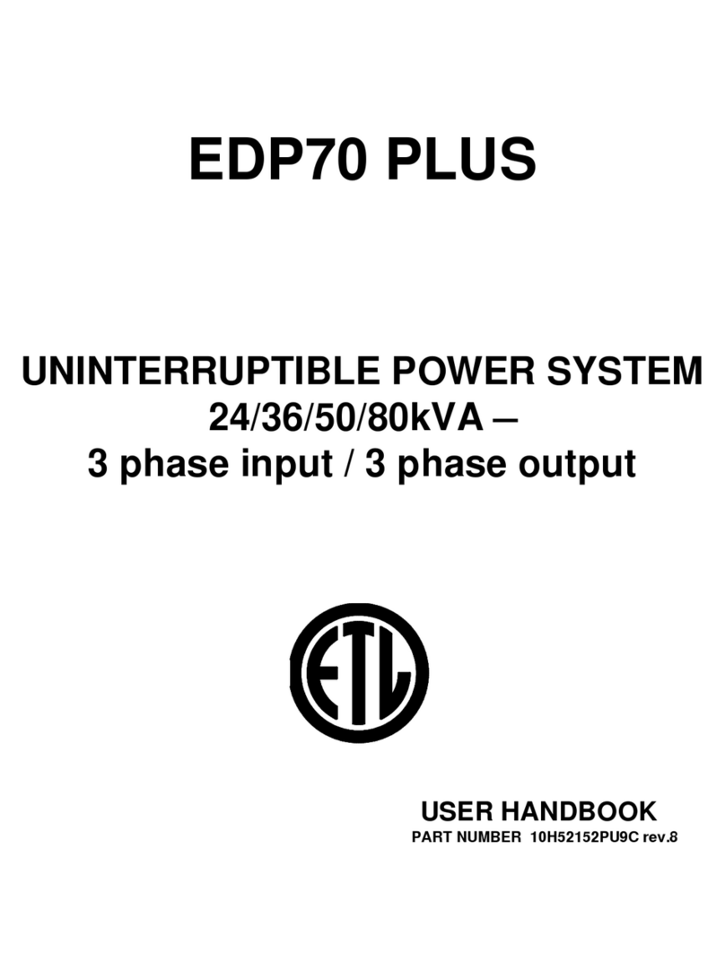 Chloride EDP70 User handbook