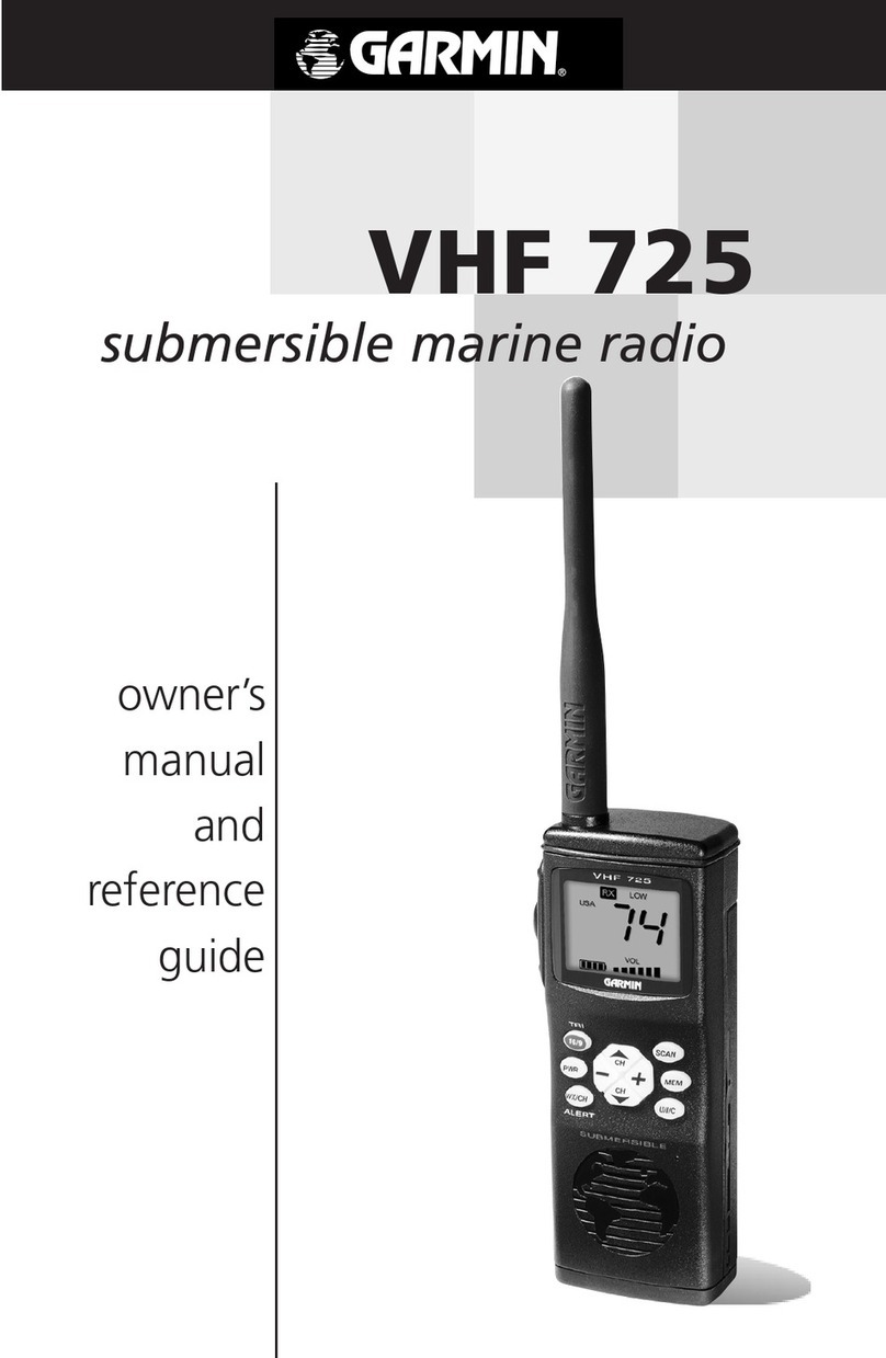 Garmin VHF 725 User manual