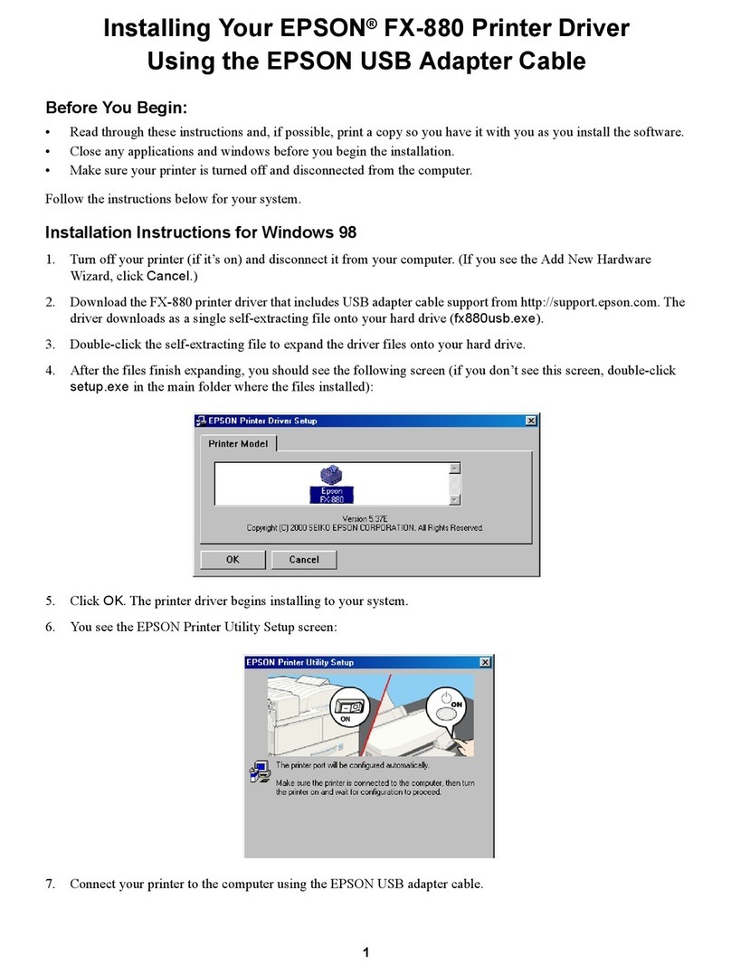 Epson FX-880 - Impact Printer User manual