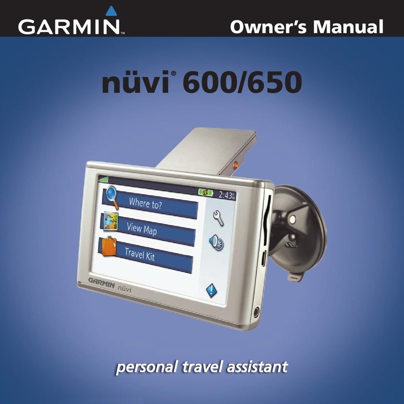 Garmin Nuvi 650 - Widescreen Portable GPS Navigator owner's manual