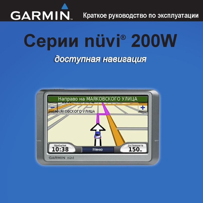 Garmin nuvi 200W quick start guide