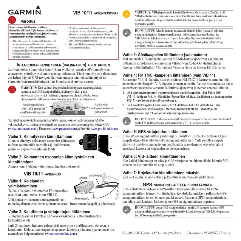 Garmin VIB10/11 user manual