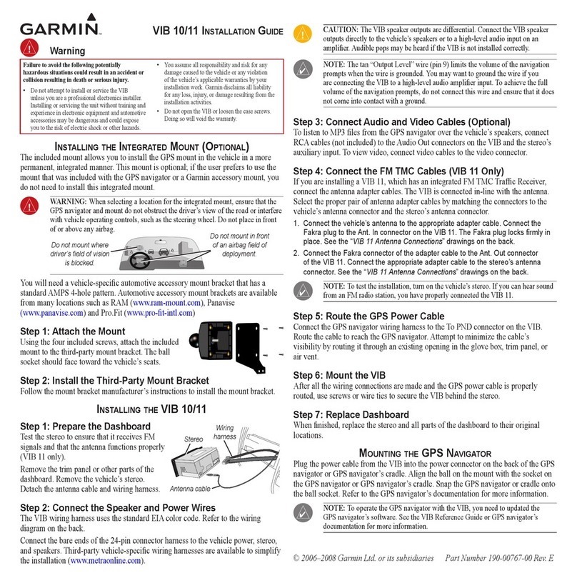 Garmin VIB 10 User manual