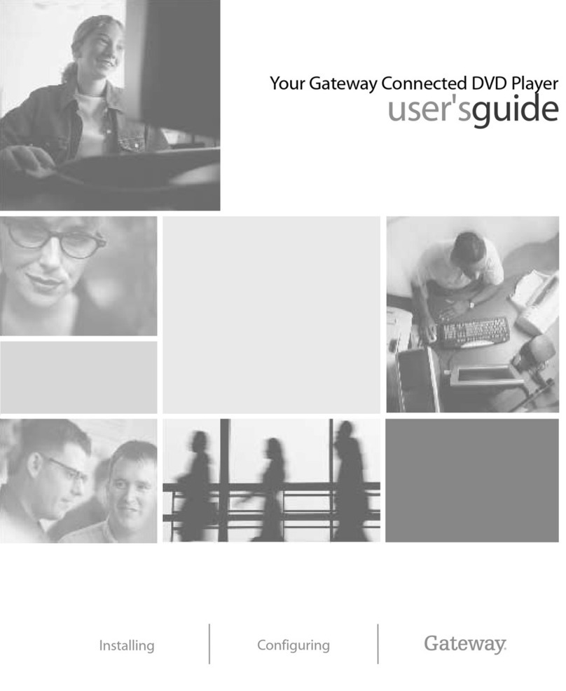 Gateway DVD Player User manual