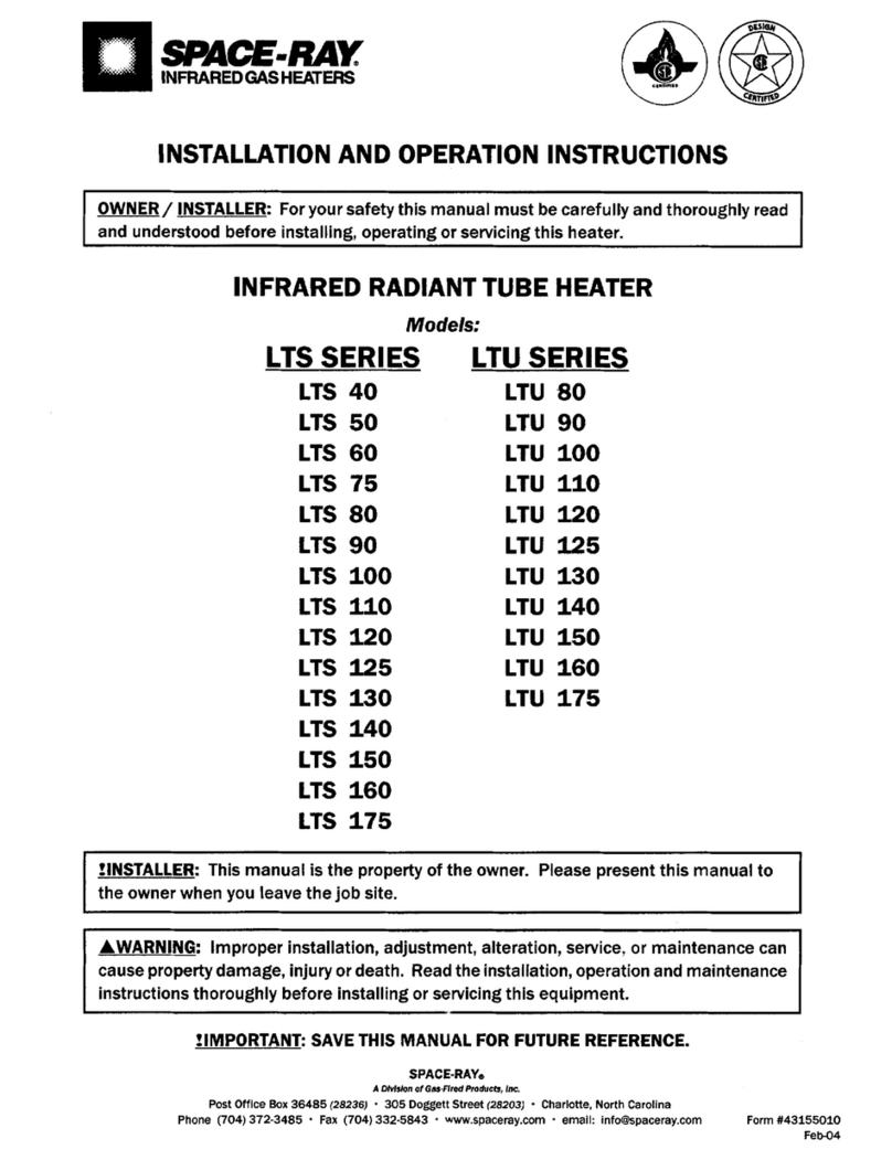 Space-Ray LTS 100 Installation and operation instructions