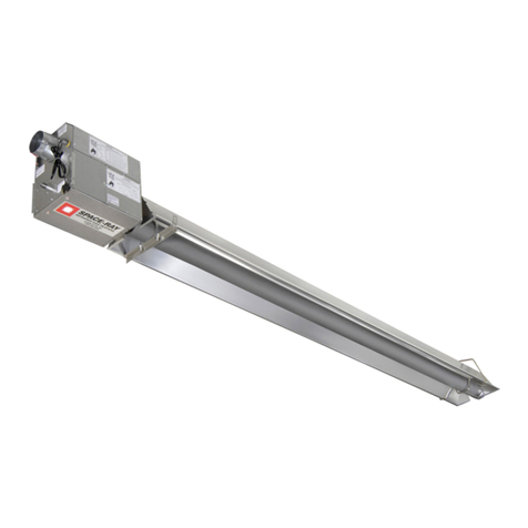 Space-Ray Infrared Radiant Tube Heater PTS Series User manual