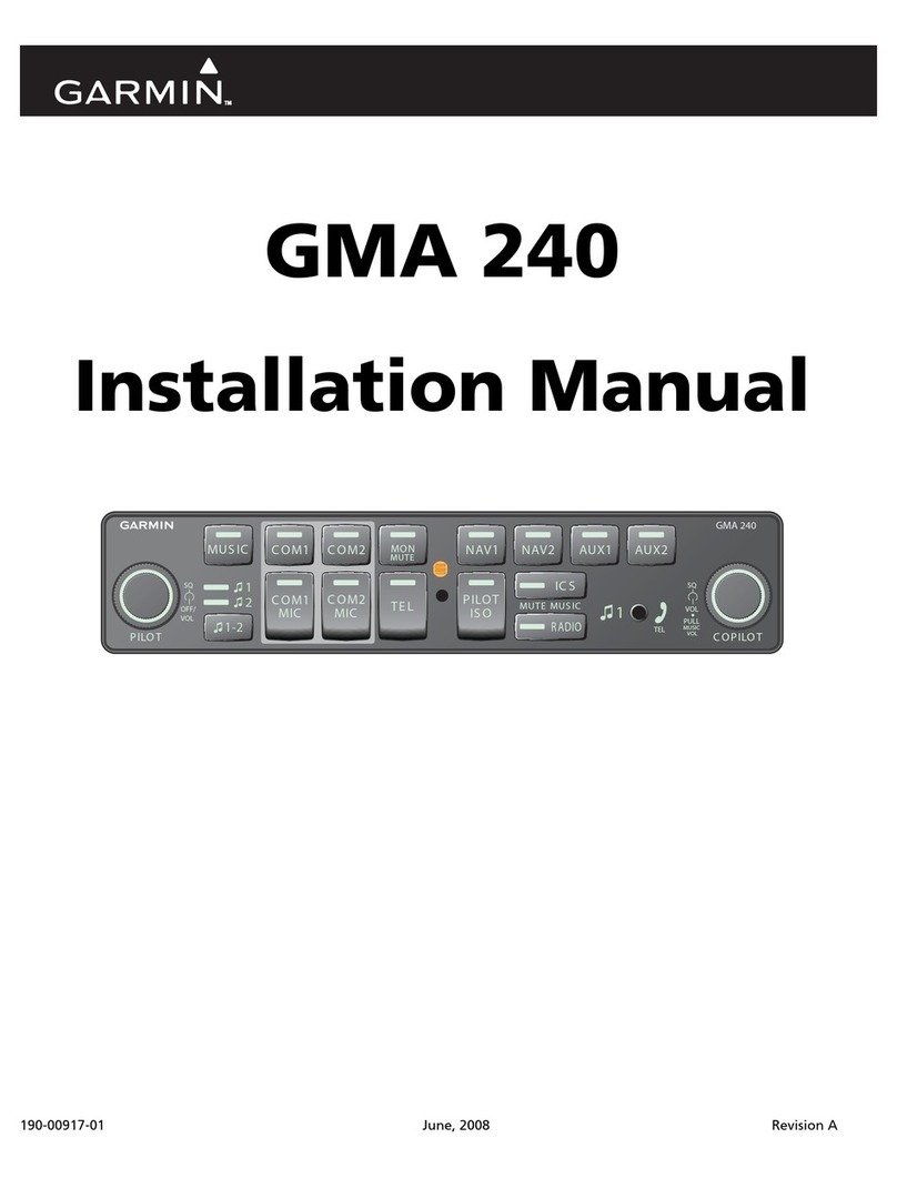 Garmin GMA 240 installation manual
