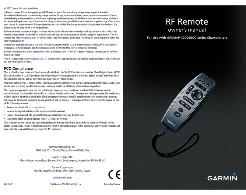Garmin GPSMAP 5000 Series owner's manual