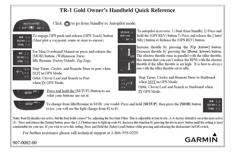 Garmin TR-1 Gold quick reference Garmin TR-1 Gold quick reference