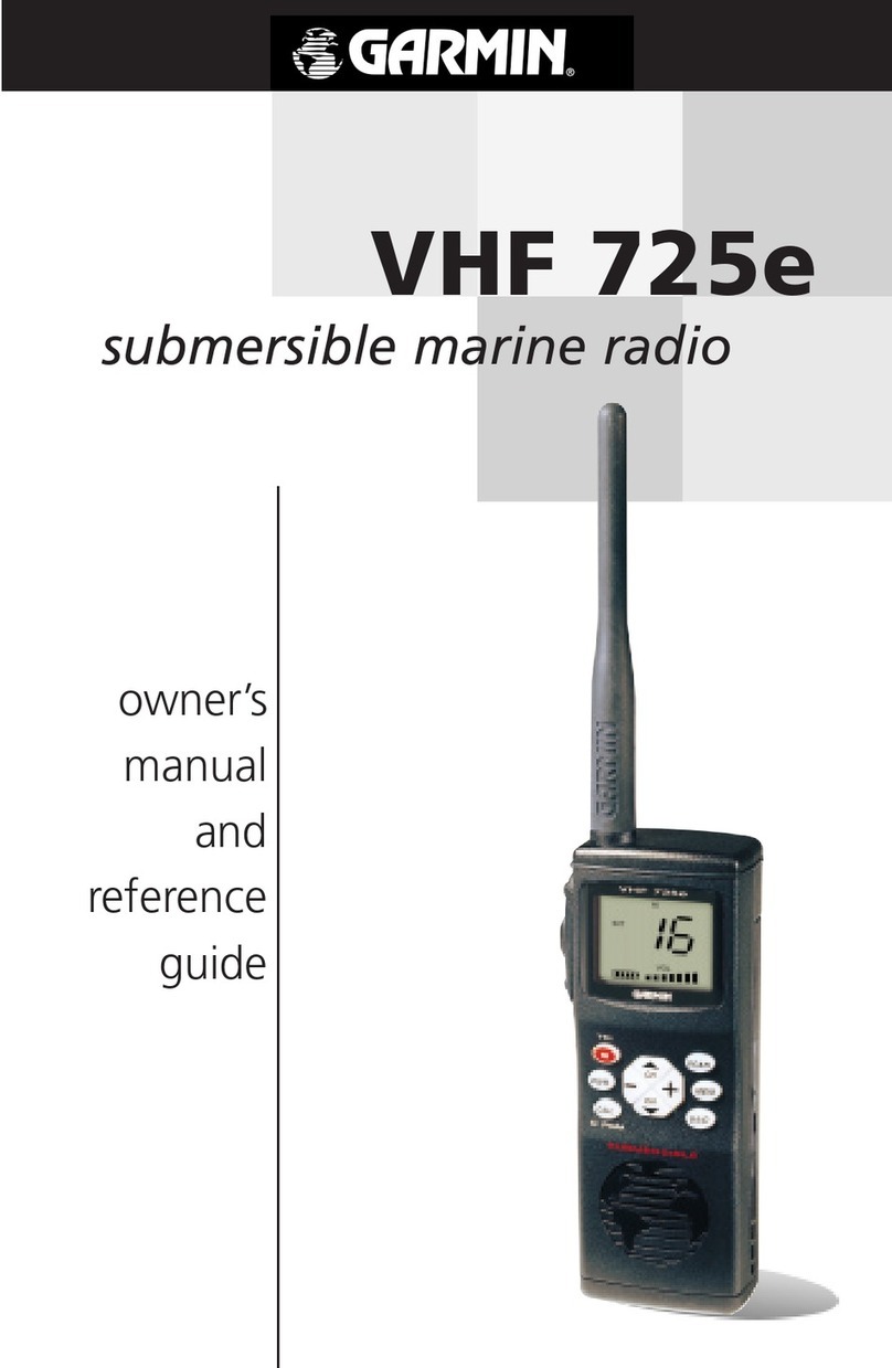 Garmin VHF 725e owner's manual