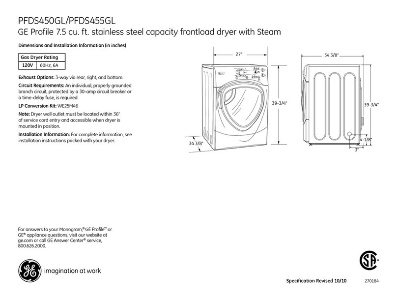 GE Profile PFDS450EL Manual