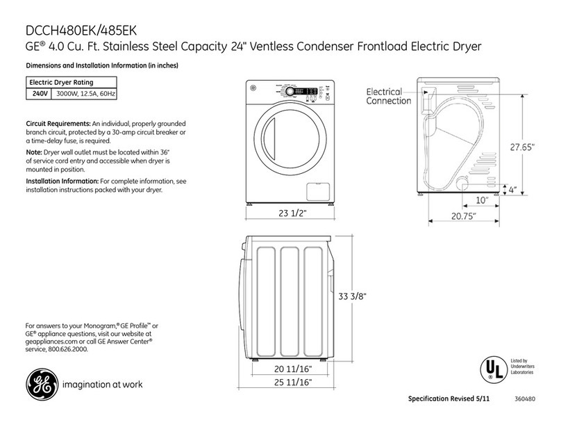 GE DCCH480EK Manual