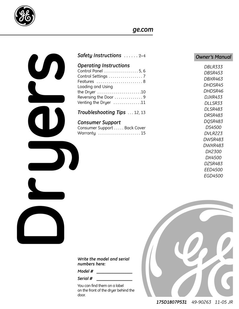 GE DZSR483 User manual