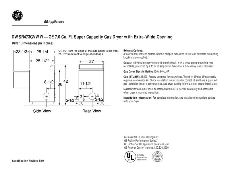 GE DWSR473EVAA Manual