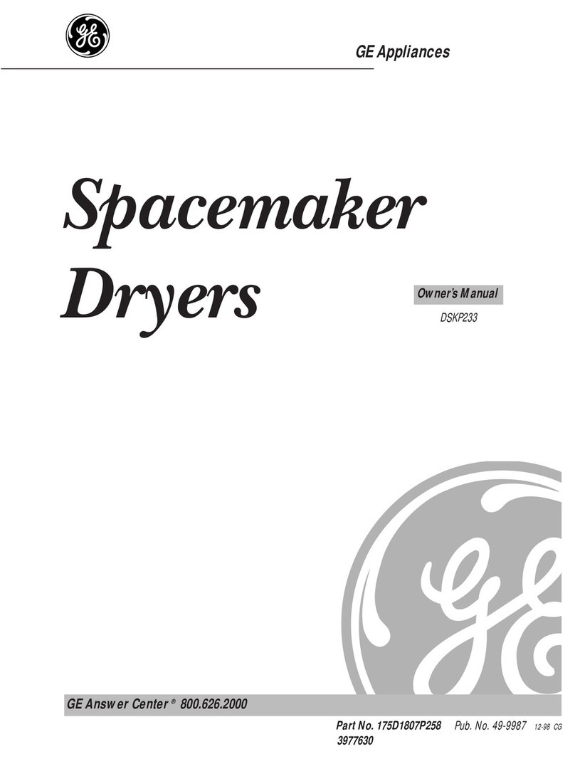 GE Spacemaker DSKP233 User manual