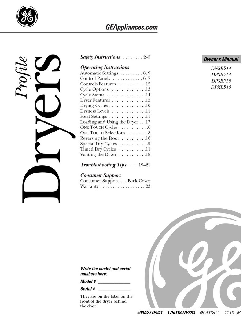 GE Profile DNSB514 User manual