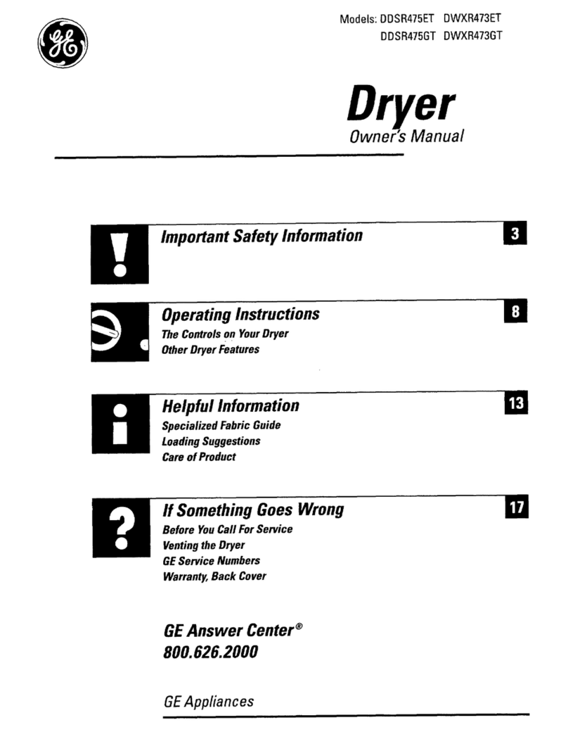 GE DDSR475GT User manual