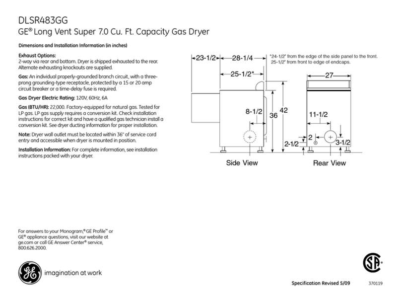 GE DLSR483GG Manual