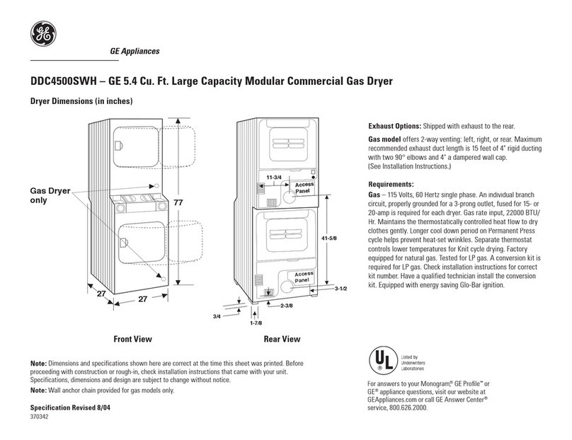 GE DDC4400SAD User instructions
