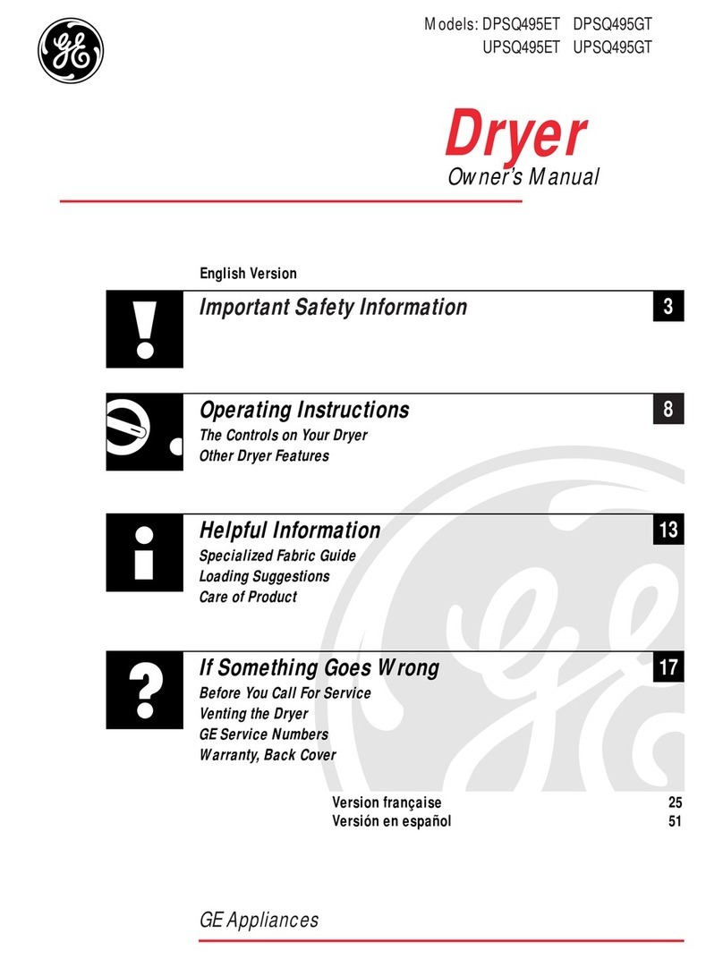 GE DPSQ495ET User manual GE DPSQ495ET User manual