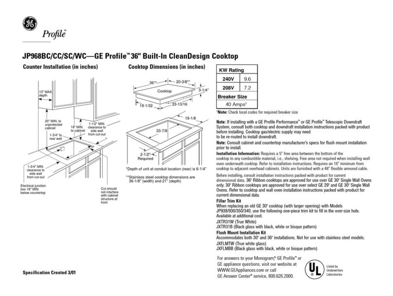 GE GE Profile JP968BC User manual