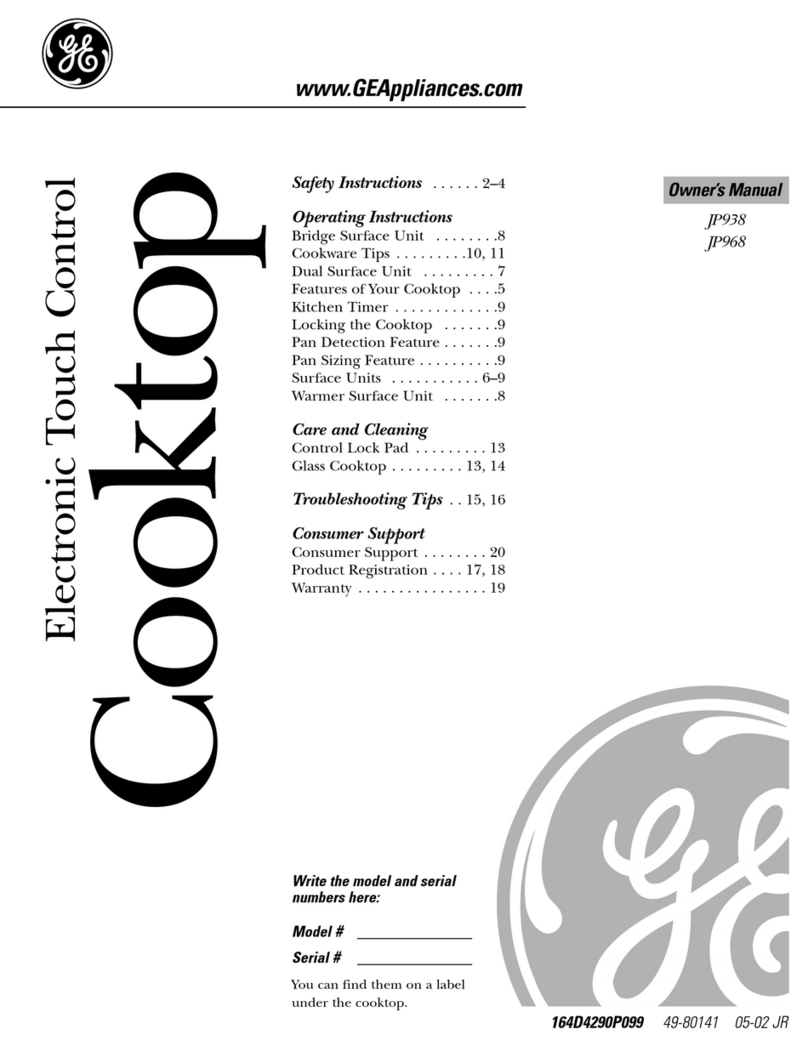 GE JP968 owner's manual
