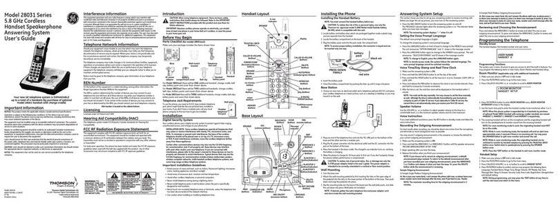 GE 28031 Series user guide