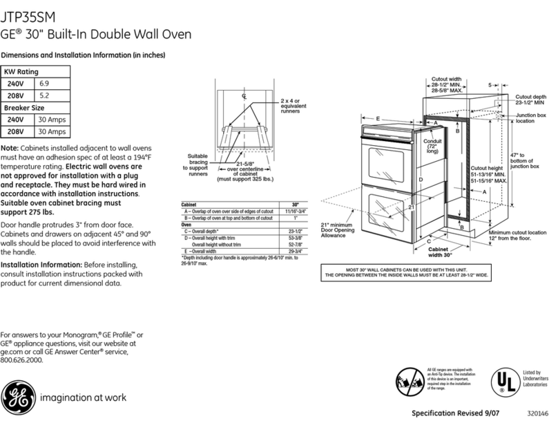 GE JTP35SM Manual