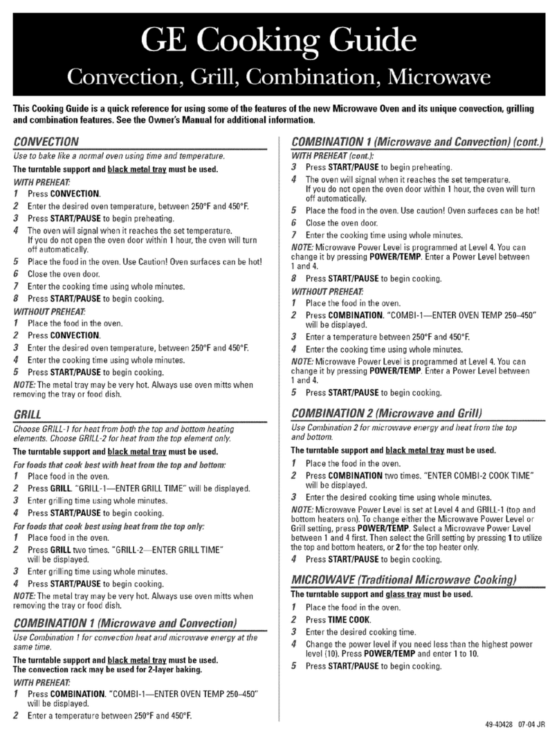 GE Convection Oven Use and care manual