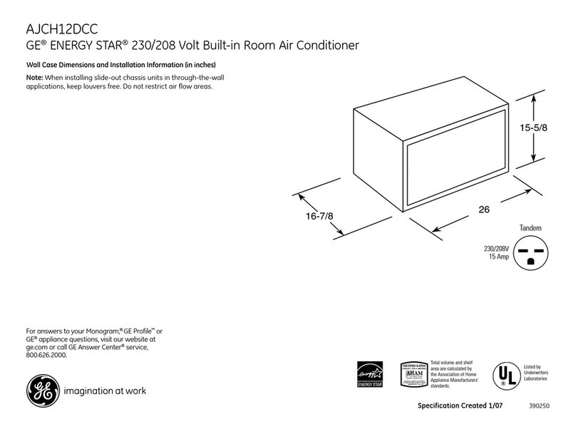 GE AJCH12DCC User manual