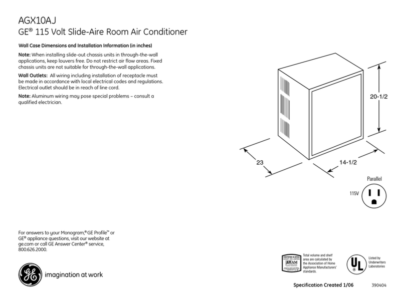 GE AGX10AJ User manual