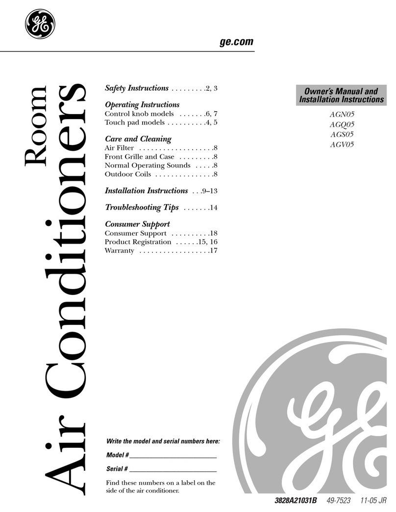 GE AGN05 Operating instructions