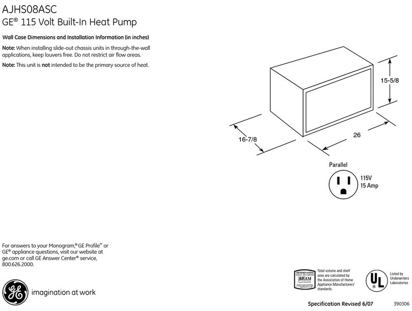 GE AJHS08ASC User manual