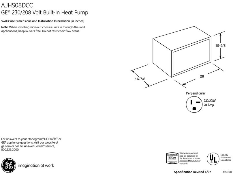 GE AJHS08DCC User manual