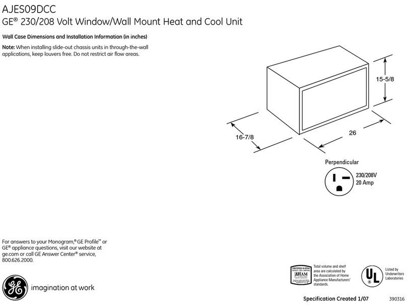 GE AJES09DCC User manual