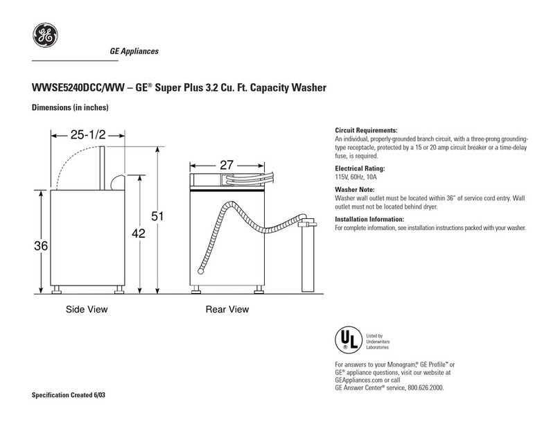 GE WWSE5240DCC/WW Manual