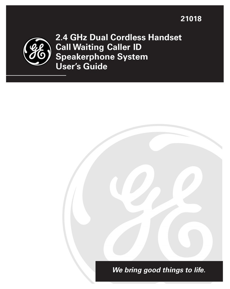 GE 21018 User manual